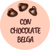 con chocolate belga